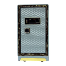 Customized Safety Box Fingerprint Lock For Home Hotel Security Luxurious fireproof Material Safes Genuine Leather
